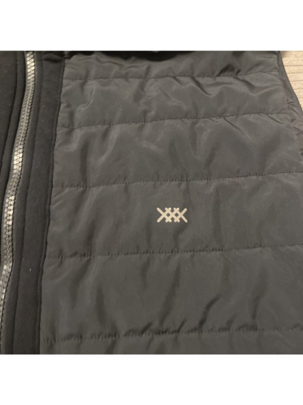 Rhone Recreation Knitted Fleece Mock Neck Full Zip Vest Black Men's X Large - Picture 2 of 9